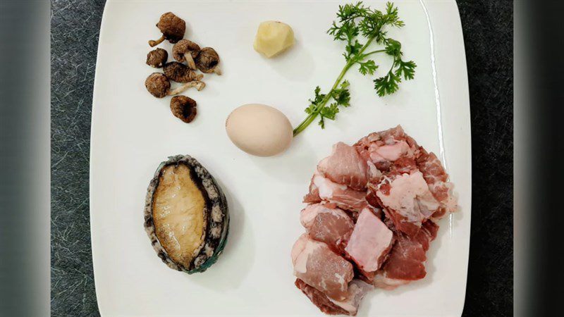 Ingredients for abalone porridge