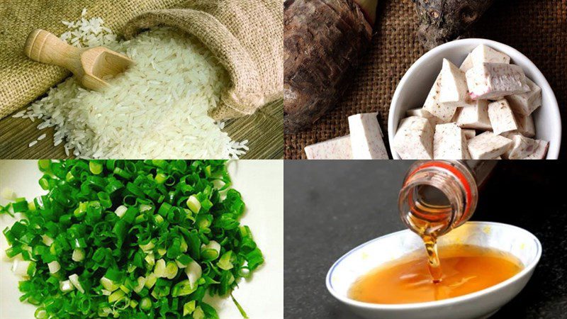 Ingredients for Taro Porridge