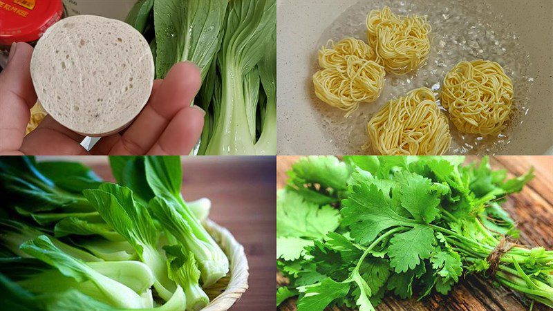 Ingredients for vegetarian longevity noodles