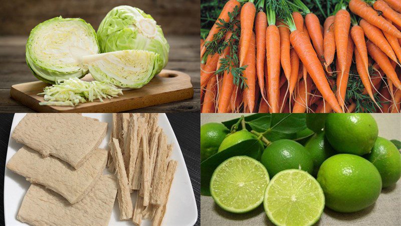 Ingredients for cabbage salad