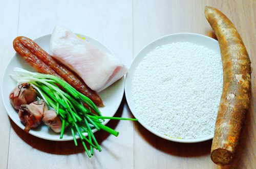 Ingredients for Xôi sắn