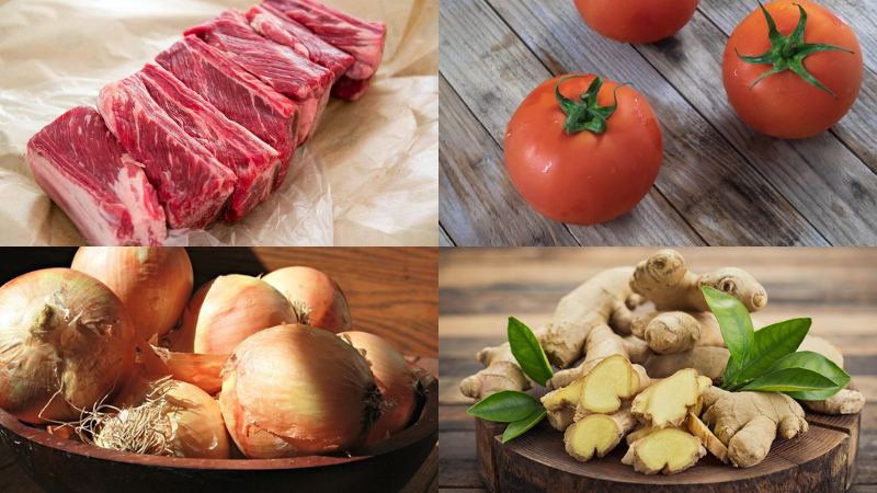 Ingredients for beef stew without wine