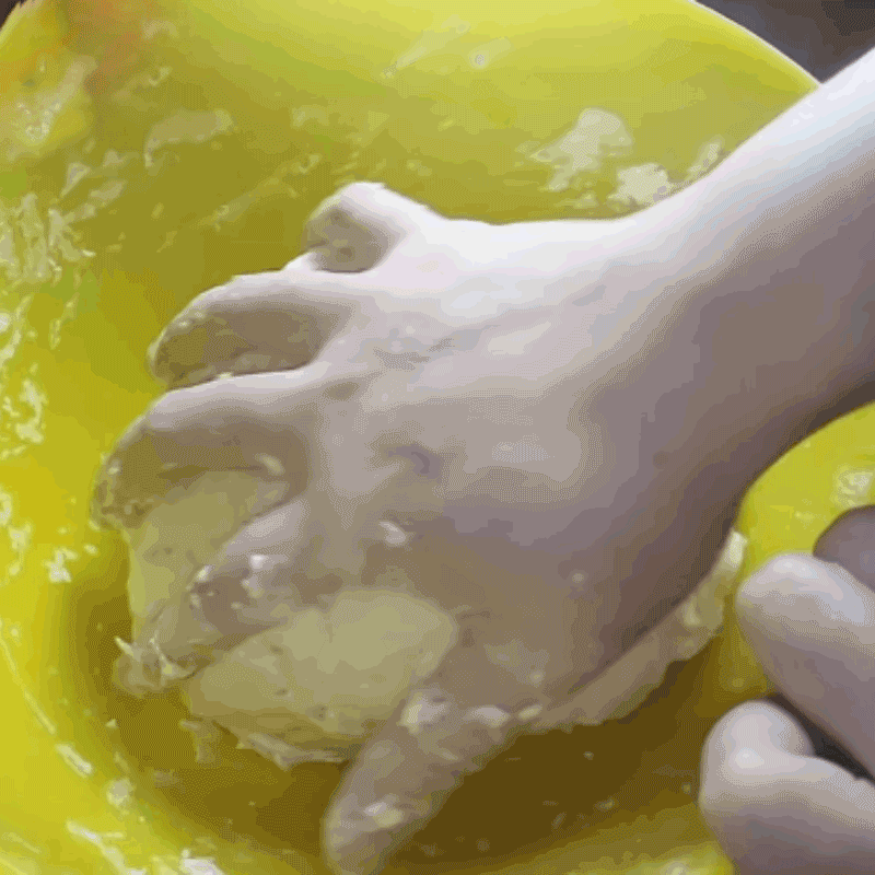 Step 2 Knead the dough for Vegan Cinnamon Rolls from wheat flour