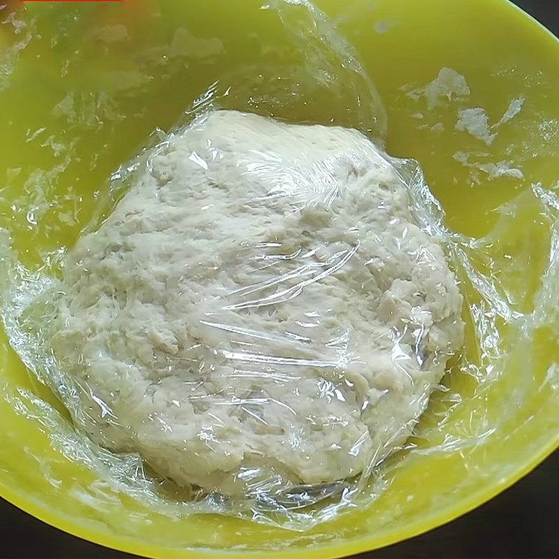 Step 2 Knead the dough for Vegan Cinnamon Rolls from wheat flour