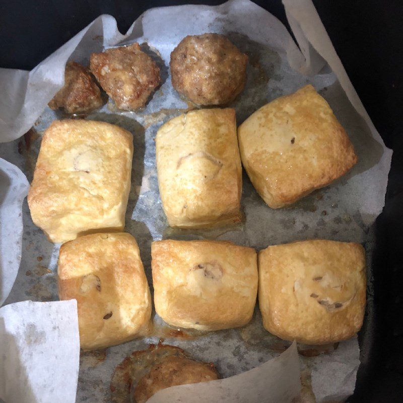 Step 2 Stuffing and frying tofu with an air fryer Stuffed tofu with an air fryer