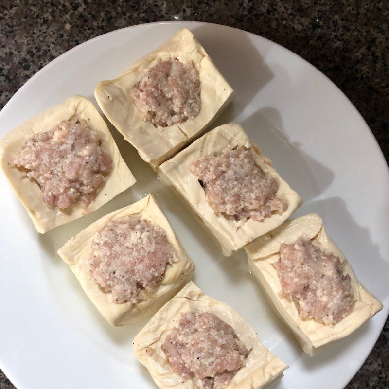 Step 2 Stuffing and frying tofu with an air fryer Stuffed tofu with an air fryer