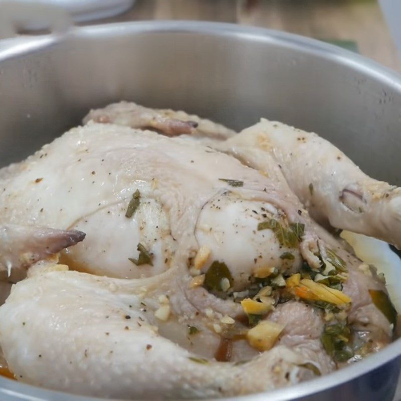 Step 5 Stuffing and Steaming the Chicken Steamed Chicken with Rice Paddy Herb