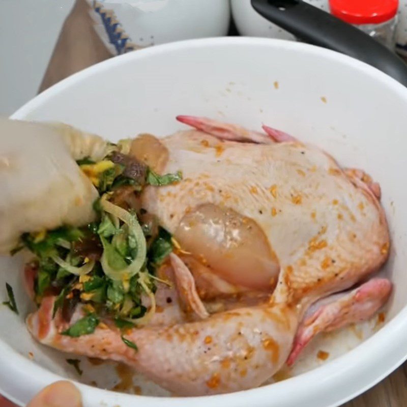 Step 5 Stuffing and Steaming the Chicken Steamed Chicken with Rice Paddy Herb