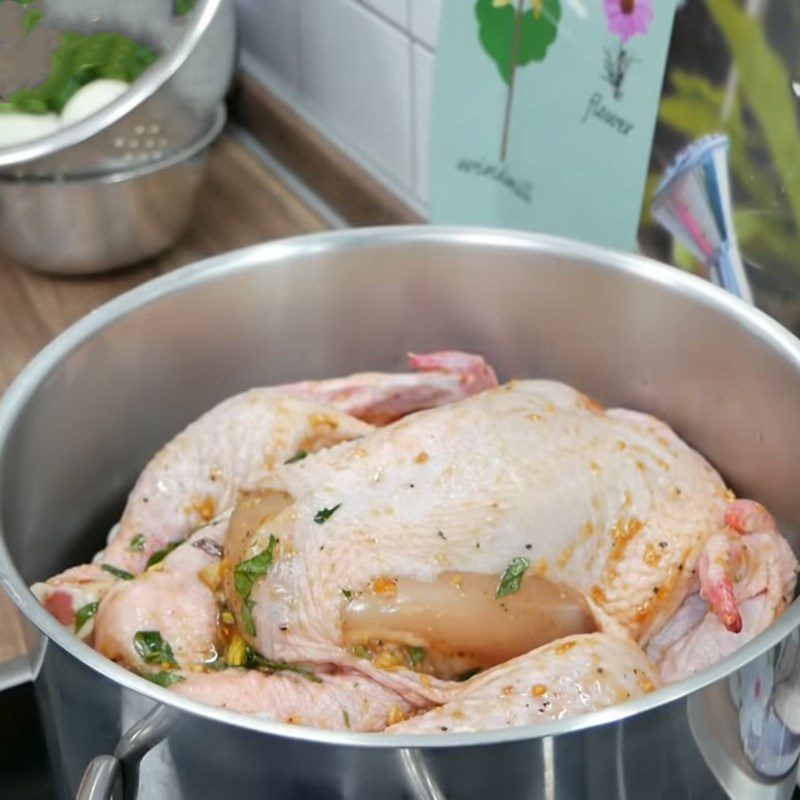 Step 5 Stuffing and Steaming the Chicken Steamed Chicken with Rice Paddy Herb