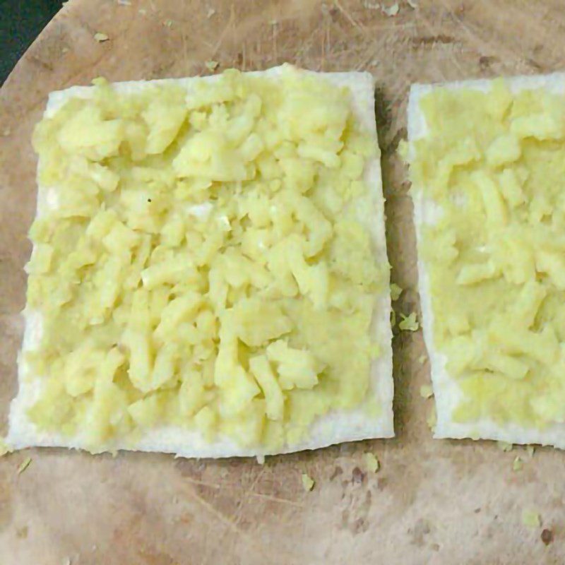 Step 3 Filling the sandwich bread Sandwich bread with sweet potato and cheese filling