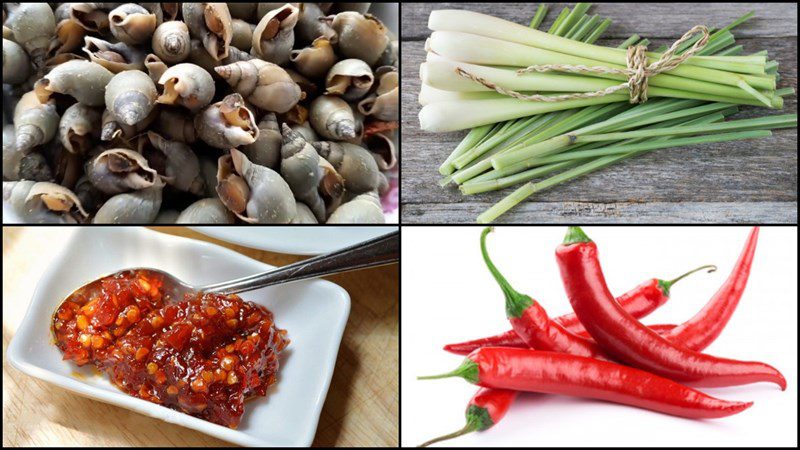 Ingredients for the dish 2 stir-fried sea snails