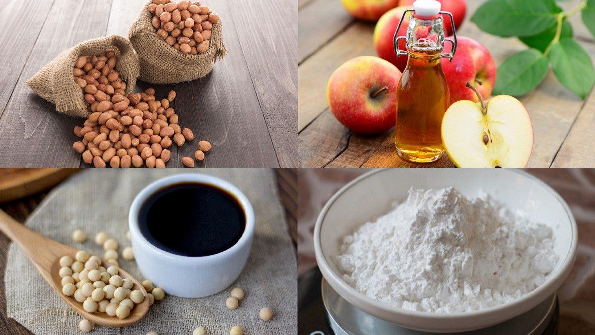 Ingredients for vegetarian spring roll dipping sauce