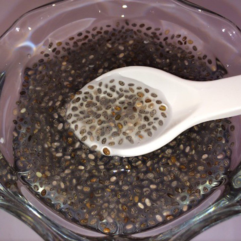 Step 1 Soak chia seeds Sour Plum Chia Seed Drink