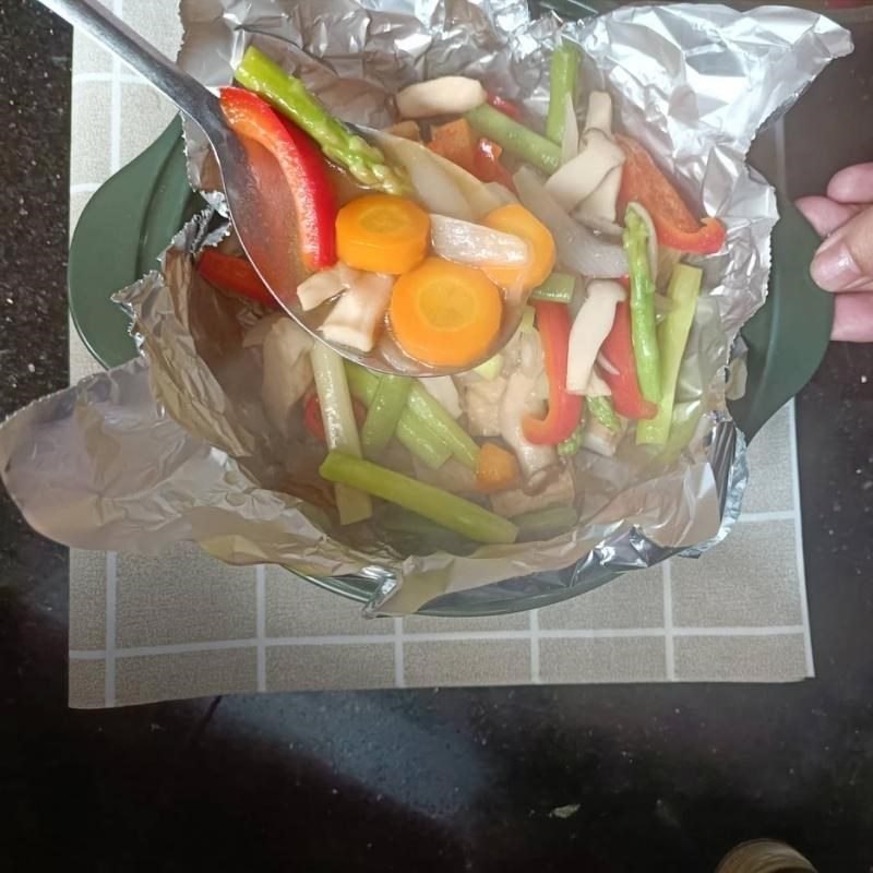 Step 3 Bake tofu in foil Tofu baked in foil vegetarian with the oven