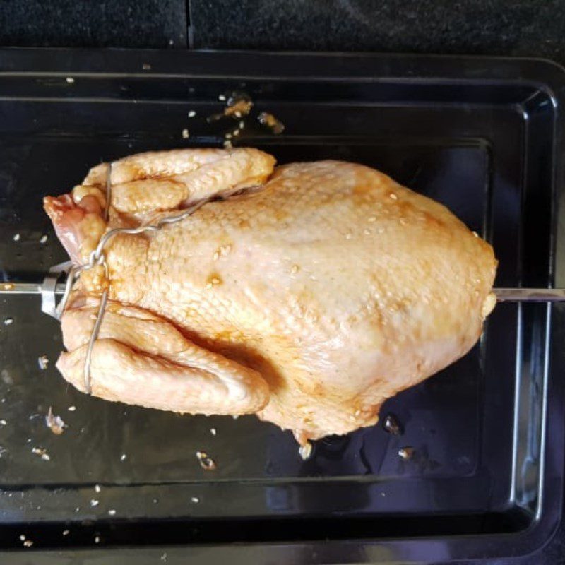 Step 3 Grill the chicken Grilled chicken with Mac Mat leaves using an oven