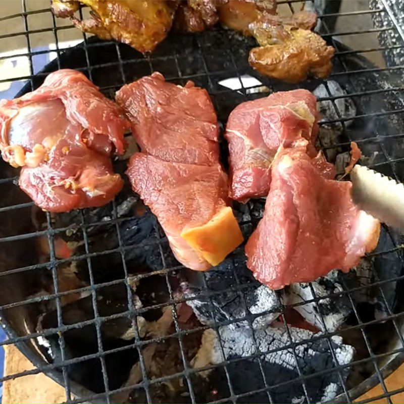 Step 3 Grilled Goat Meat Goat grilled whole