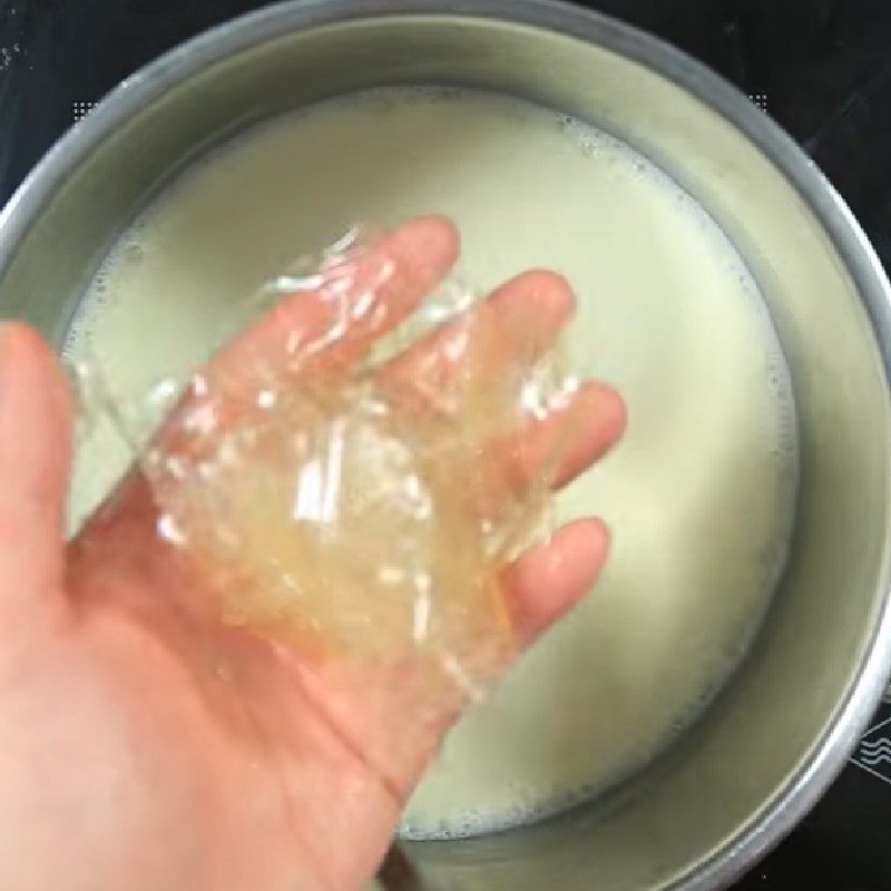 Step 1 Make the panna layer Watermelon Panna Cotta