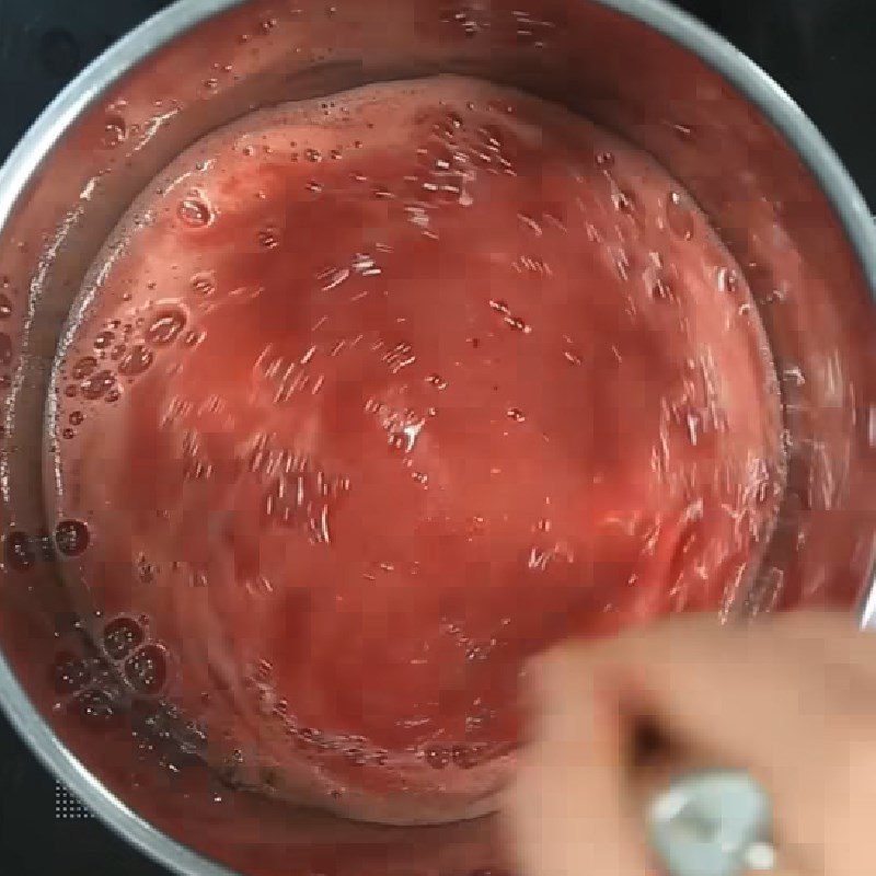 Step 2 Making the watermelon jelly Panna Cotta