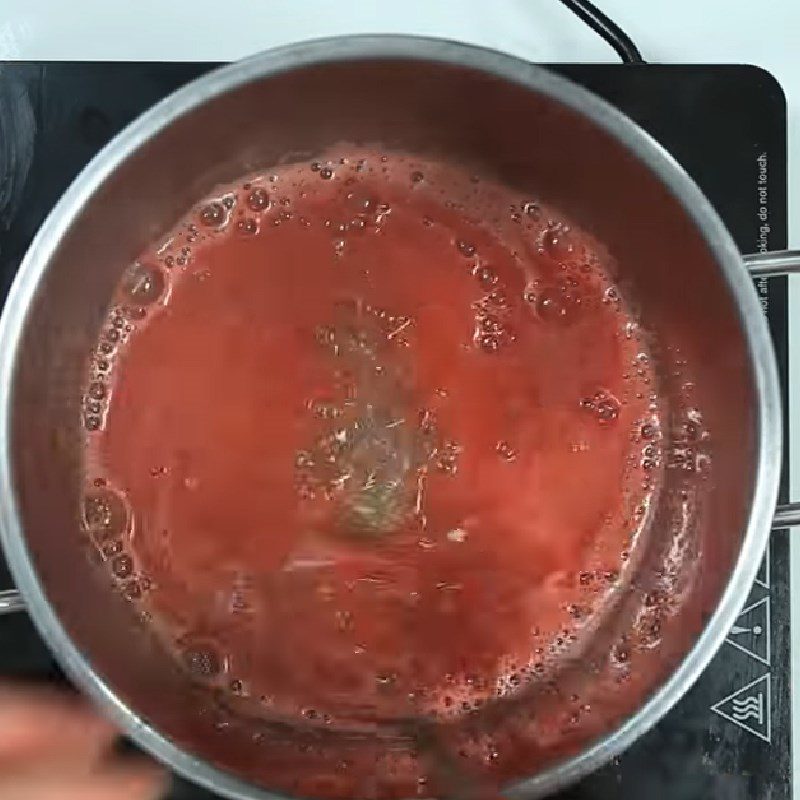 Step 2 Making the watermelon jelly Panna Cotta