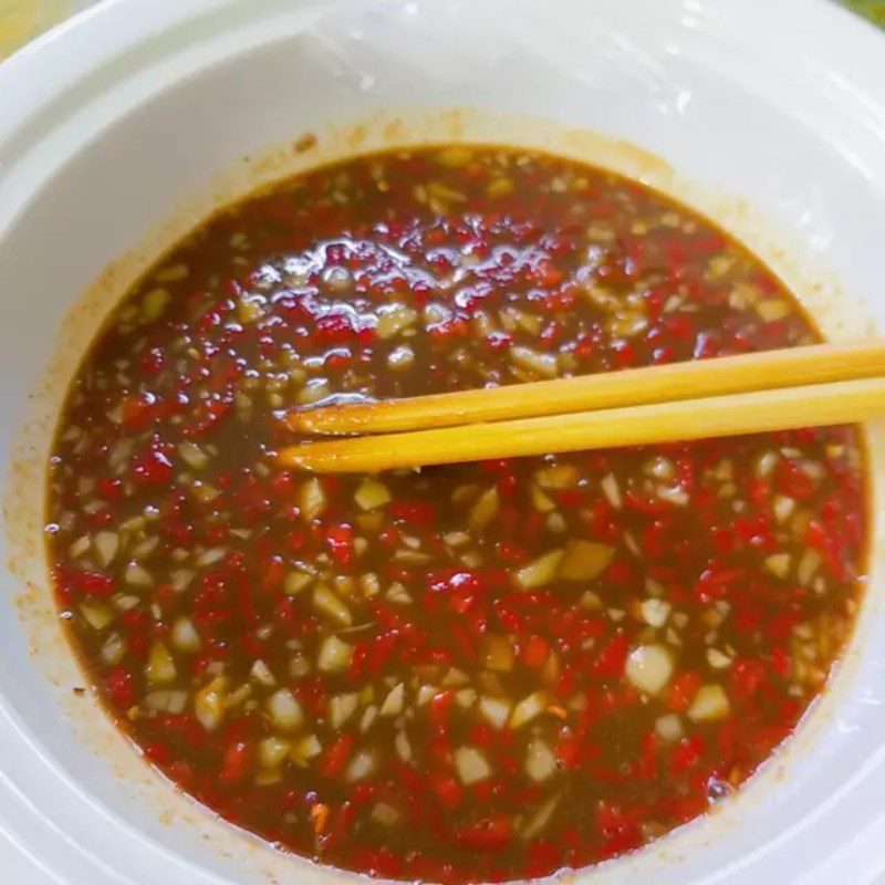 Step 2 Prepare the dipping sauce Pickled eggplant