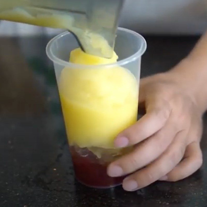 Step 2 Mix raspberry jam with the slush mixture Raspberry Slush Orange