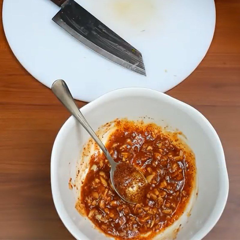 Step 3 Make the sauce for Korean squid salad