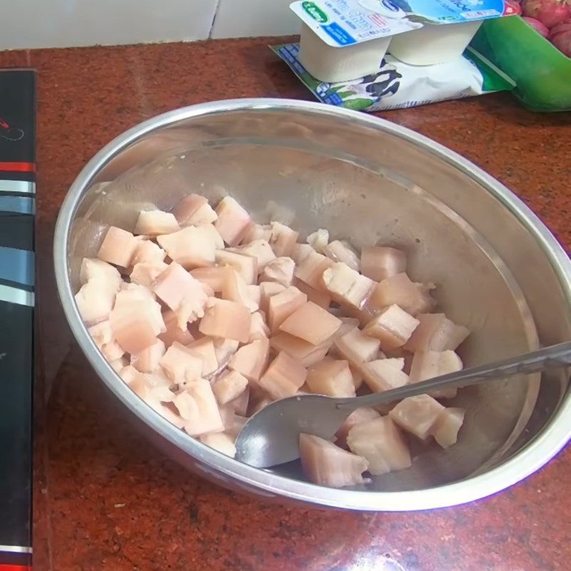 Step 3 Fried Garlic and Pork Fat Marinade Dried Mango Salad with Fried Chicken Skin