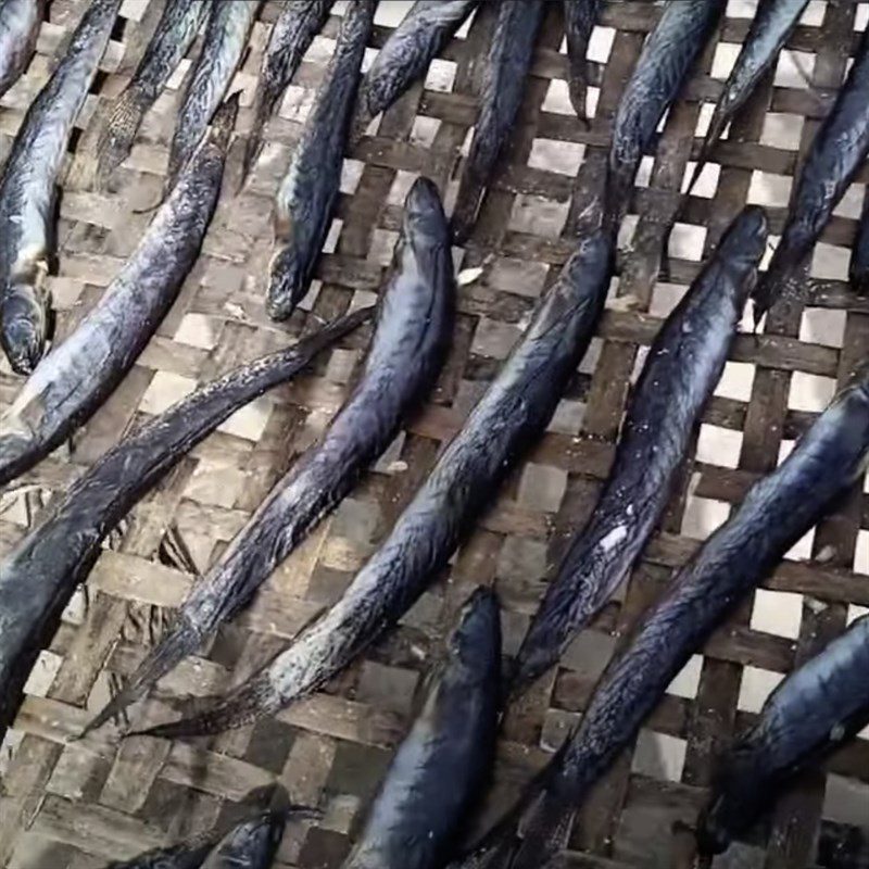 Step 3 Drying fish Dried snakehead fish