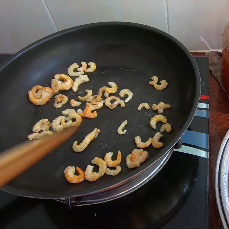 Step 2 Sauté Dried Shrimp Dried Shrimp and Cucumber Salad