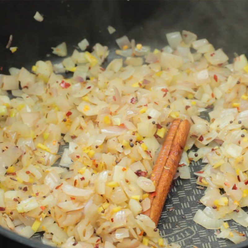 Step 2 Sauté mango and spices Mango chutney - mango chutney