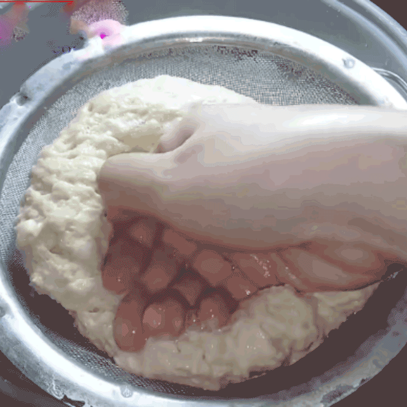 Step 3 Wash the dough for Vegan Cinnamon Rolls from wheat flour