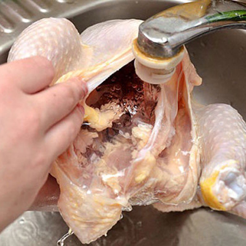 Step 1 Prepare the Chicken for Chicken Noodle Soup with Mushrooms