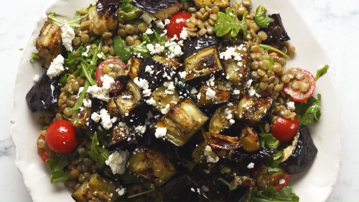 Eggplant Lentil Salad