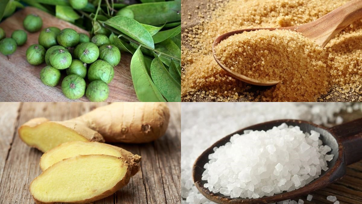 Ingredients for sugar-soaked sour plum dish