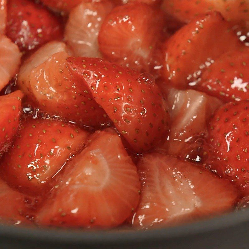 Step 2 Sauté the strawberries for Strawberry Oatmeal Porridge