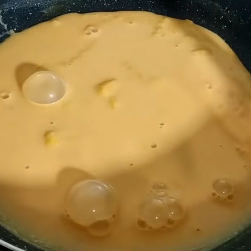 Step 5 Cook the filling Cheese milk bun