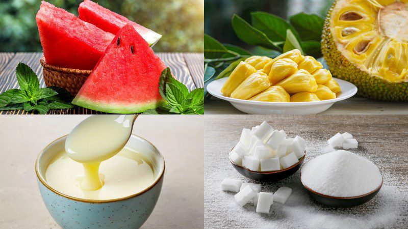 Ingredients for watermelon smoothie