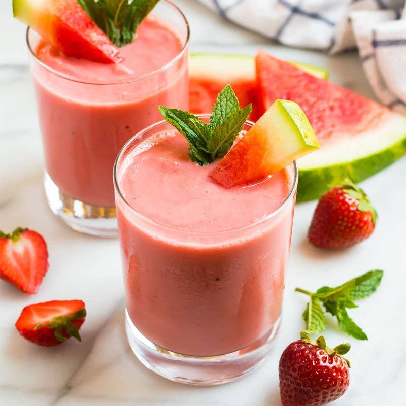Step 3 Final product Watermelon Strawberry Smoothie