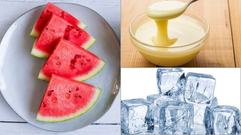 Ingredients for watermelon smoothie
