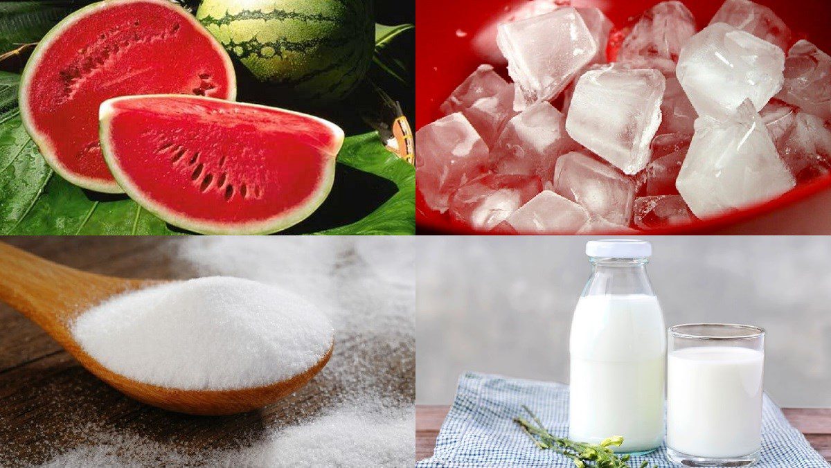 Ingredients for watermelon smoothie