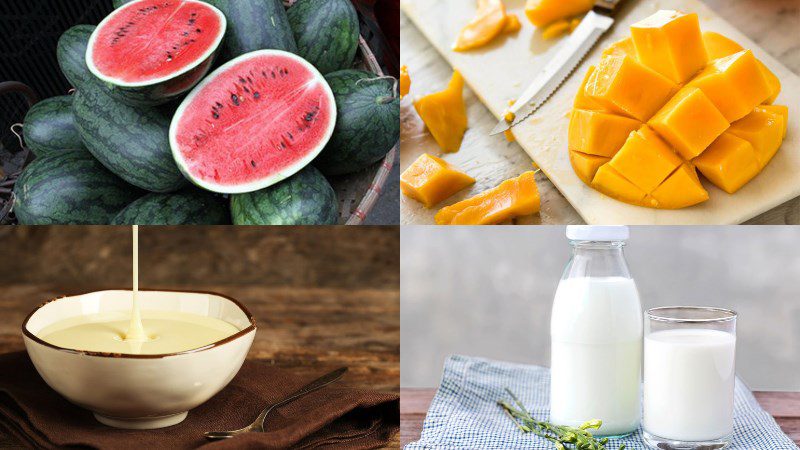 Ingredients for watermelon smoothie
