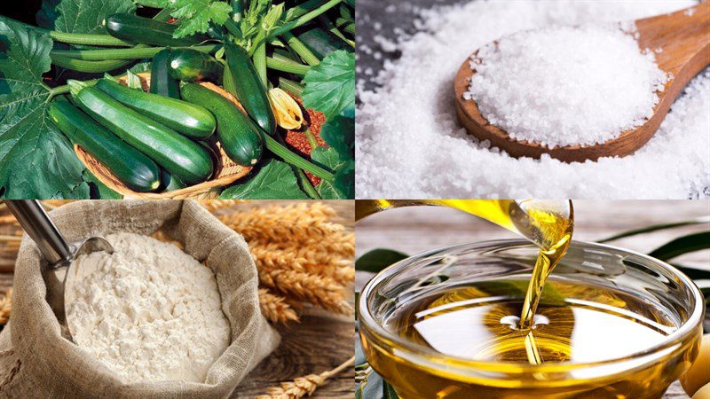Ingredients for vegetable snacks