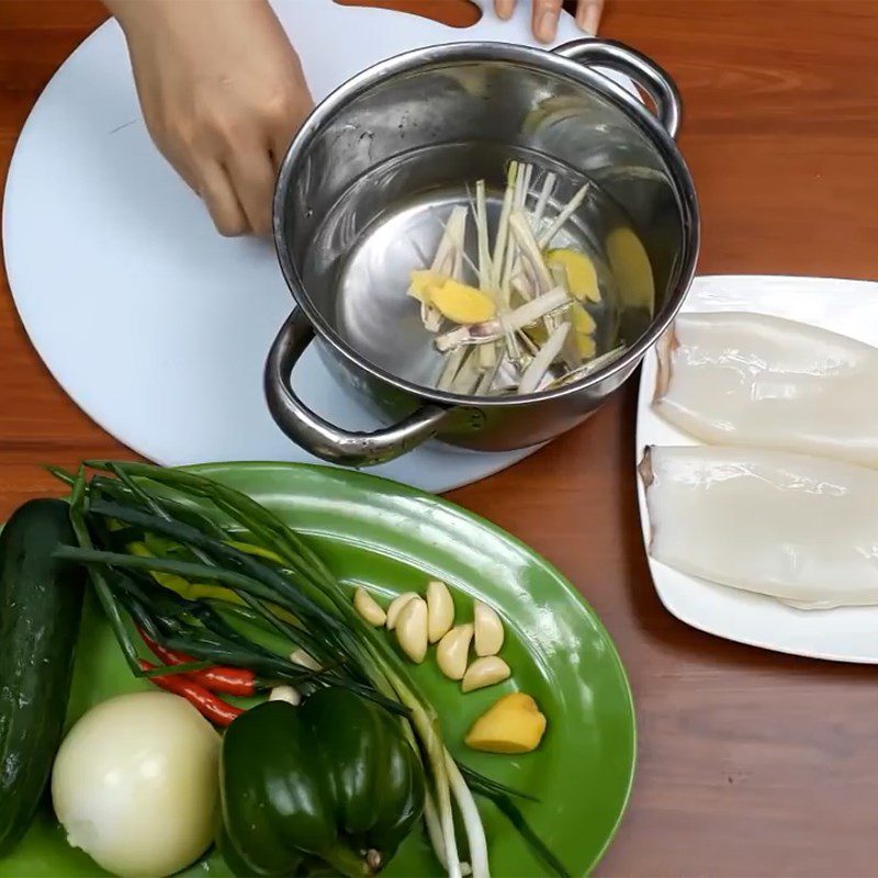 Step 1 Prepare Ingredients for Korean Squid Salad
