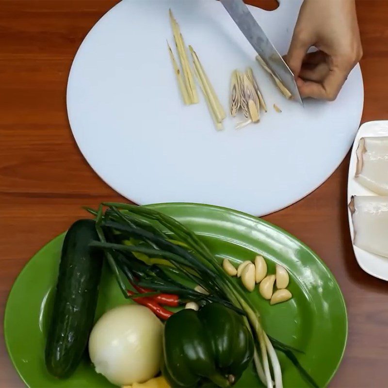 Step 1 Prepare Ingredients for Korean Squid Salad