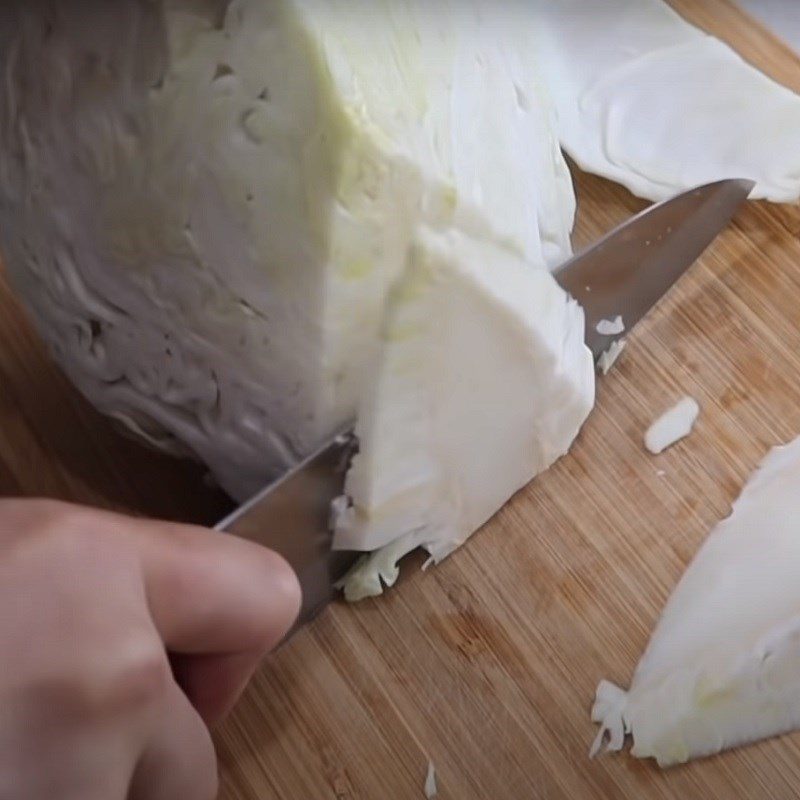 Step 1 Prepare the cabbage for Cabbage Kimchi