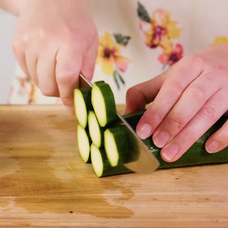 Step 1 Prepare the zucchini Fried Zucchini with Cheese