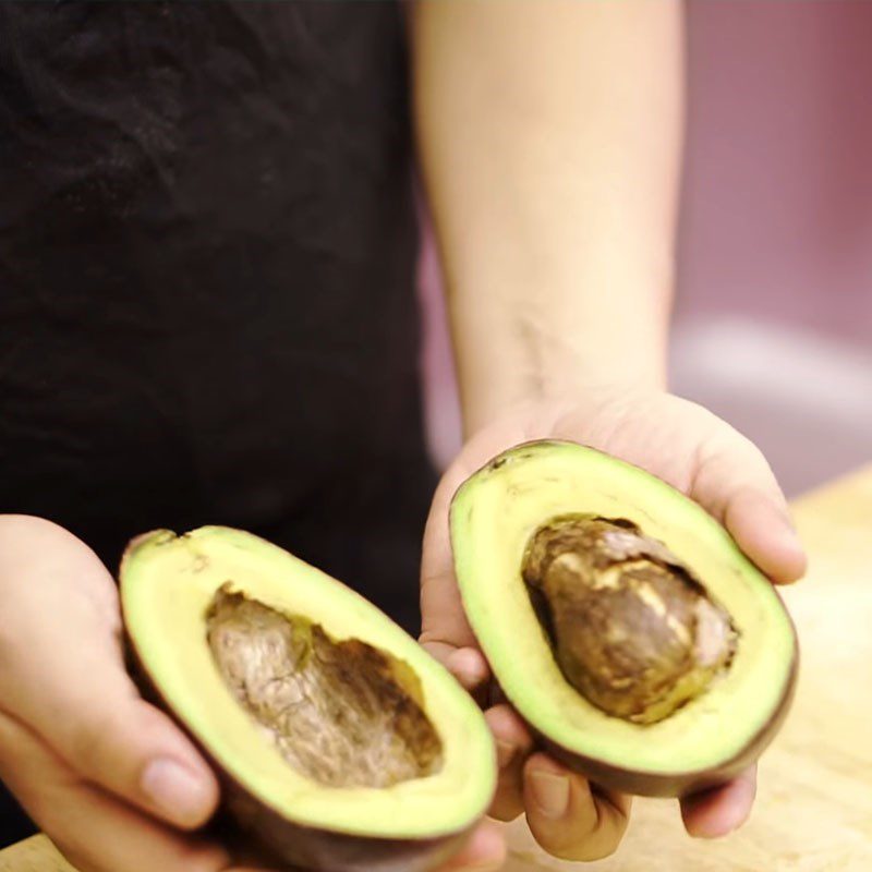 Step 1 Prepare the avocado for baked avocado with cheese and egg