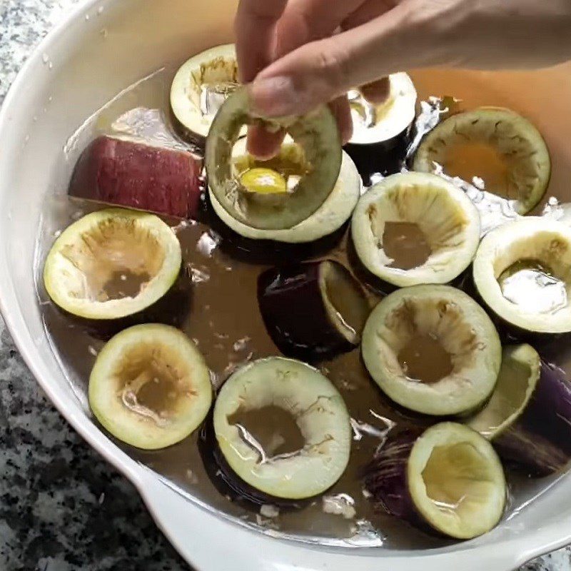 Step 2 Prepare the eggplant Stuffed Eggplant with Meat