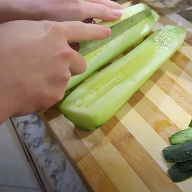 Step 4 Prepare the vegetables Thai five-color salad