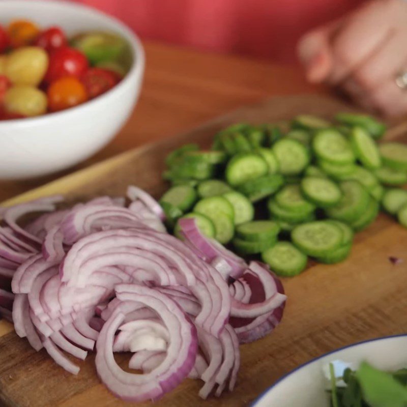 Step 1 Prepare the ingredients for Cucumber Sprout Pasta Salad